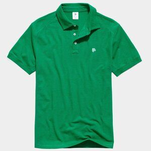 Flint Park Mens Green Polo Shirt Organic Cotton Recycled Polyester Large NWT